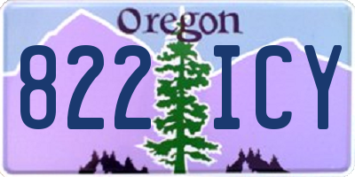 OR license plate 822ICY