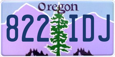 OR license plate 822IDJ