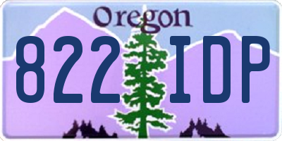 OR license plate 822IDP