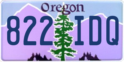 OR license plate 822IDQ