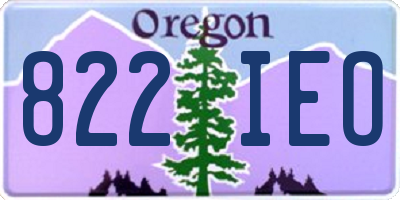 OR license plate 822IEO