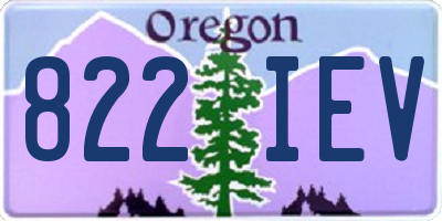OR license plate 822IEV