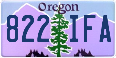 OR license plate 822IFA