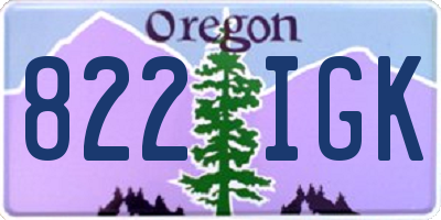OR license plate 822IGK