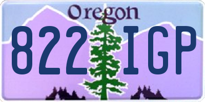 OR license plate 822IGP