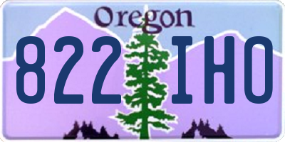 OR license plate 822IHO