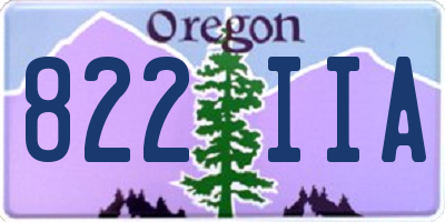 OR license plate 822IIA