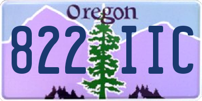 OR license plate 822IIC