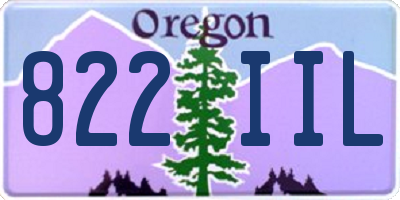 OR license plate 822IIL