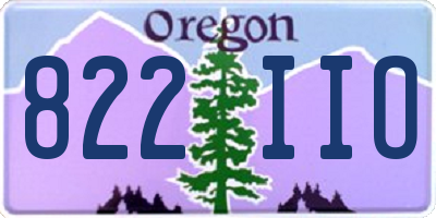 OR license plate 822IIO