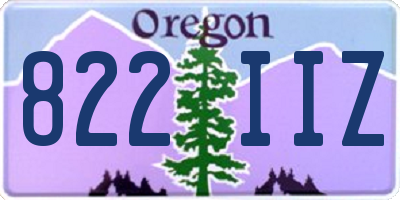OR license plate 822IIZ