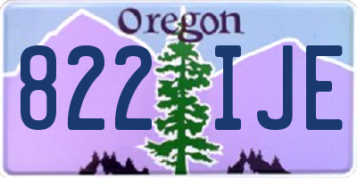 OR license plate 822IJE
