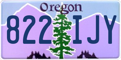 OR license plate 822IJY