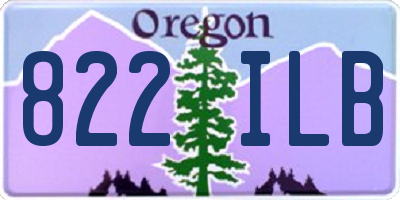 OR license plate 822ILB