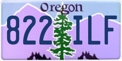 OR license plate 822ILF