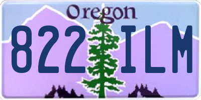 OR license plate 822ILM