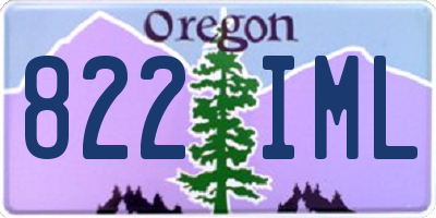 OR license plate 822IML