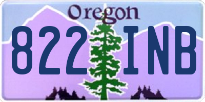 OR license plate 822INB
