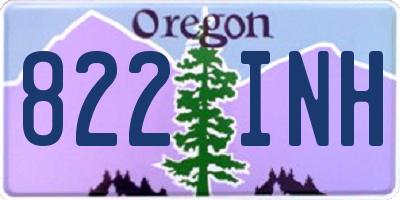 OR license plate 822INH