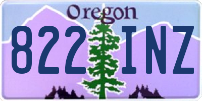 OR license plate 822INZ