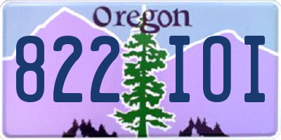 OR license plate 822IOI