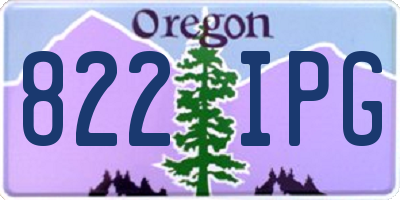 OR license plate 822IPG