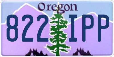OR license plate 822IPP