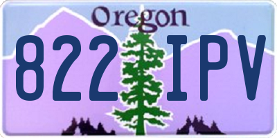 OR license plate 822IPV