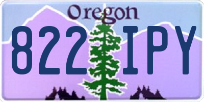 OR license plate 822IPY
