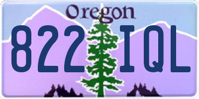 OR license plate 822IQL