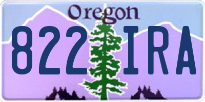 OR license plate 822IRA