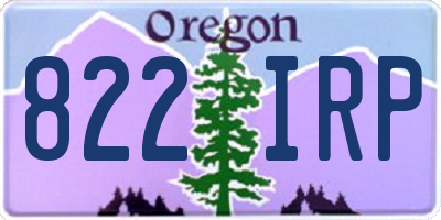 OR license plate 822IRP