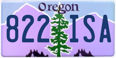 OR license plate 822ISA