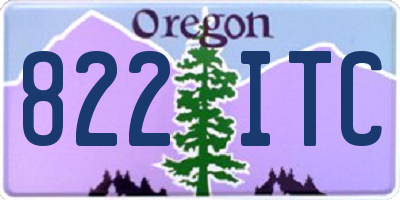 OR license plate 822ITC