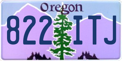 OR license plate 822ITJ