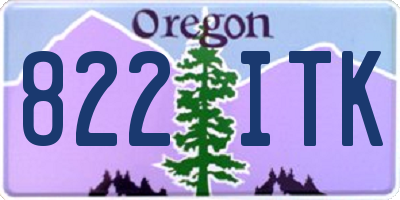 OR license plate 822ITK
