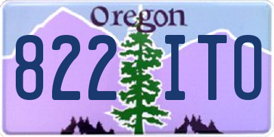 OR license plate 822ITO