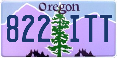 OR license plate 822ITT