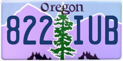 OR license plate 822IUB