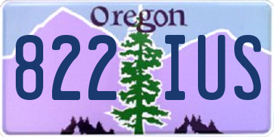 OR license plate 822IUS