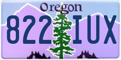 OR license plate 822IUX