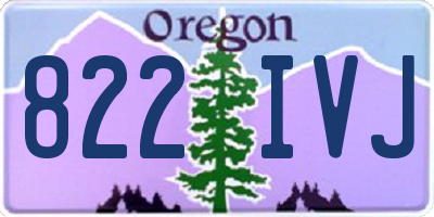 OR license plate 822IVJ