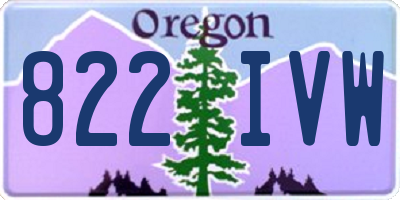 OR license plate 822IVW
