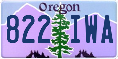OR license plate 822IWA