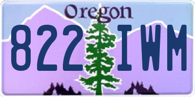OR license plate 822IWM