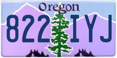 OR license plate 822IYJ