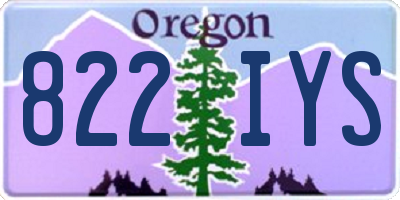 OR license plate 822IYS