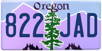 OR license plate 822JAD