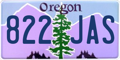 OR license plate 822JAS
