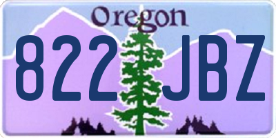 OR license plate 822JBZ
